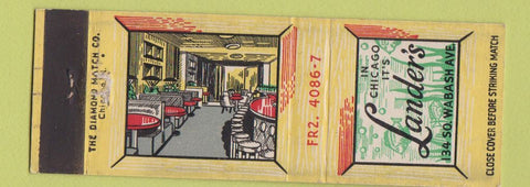 Matchbook Cover - Lander's Restaurant Chicago IL