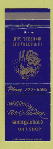 Matchbook Cover - Bit O Sweden Smorgasbord Montebello CA