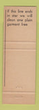 Matchbook Cover - Modern Laundry Dry Cleaners Poplar Bluff MO