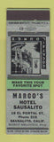 Matchbook Cover - Marco's Hotel Sausalito CA Marco Melovich