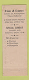 Matchbook Cover - Crescent Lob Cabin Gloucester Heights NJ