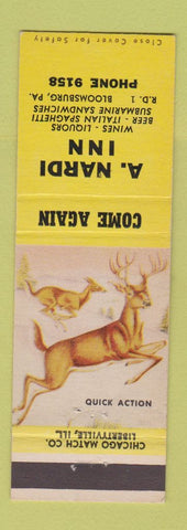 Matchbook Cover - A Nardi Inn Bloomsburg PA
