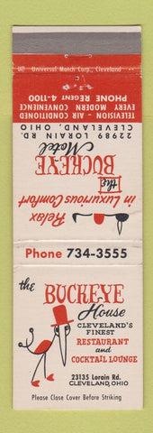 Matchbook Cover - Buckeye House Cleveland OH