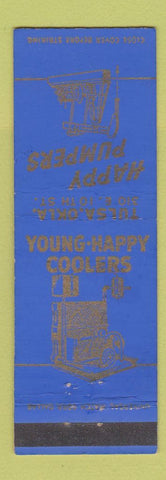 Matchbook Cover - Happy Pumpers Young Coolers oil gas Tulsa OK drilling oil well