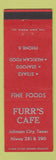 Matchbook Cover - Furr's Cafe Johnson City TX