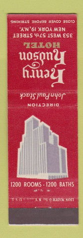 Matchbook Cover - Henry Hudson Hotel New York City
