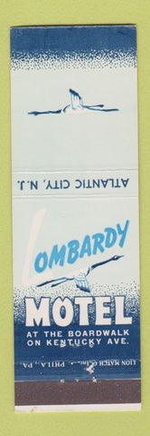 Matchbook Cover - Lombardy Motel Atlantic City NJ