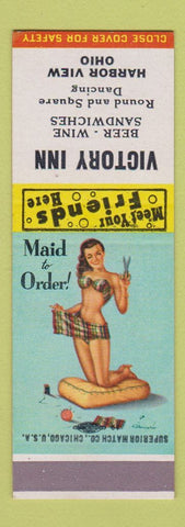 Matchbook Cover - Victory Inn Harbor View OH pinup SAMPLE