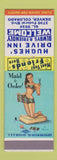 Matchbook Cover - Hughes' Drive Inn Denver Colorado pinup SAMPLE