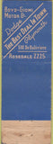Matchbook Cover - Boyd Giomi Dodge Plymouth WORN