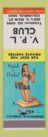 Matchbook Cover - VPL Club Columbus OH pinup SAMPLE