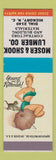 Matchbook Cover - Moser & Shook Lumber Hickory NC pinup SAMPLE