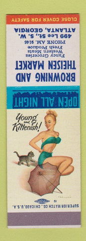Matchbook Cover - Browning and Theisen Market Grocery Atlanta GA pinup SAMPLE