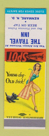 Matchbook Cover - Travel Inn Kenmare ND pinup SAMPLE