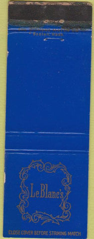 Matchbook Cover - Le Blanc's Smithfield RI