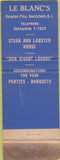 Matchbook Cover - Le Blanc's Smithfield RI