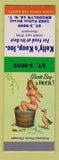 Matchbook Cover - Kelley's Koop Restaurant Brooklyn NY pinup SAMPLE