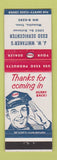Matchbook Cover - Esso oil gas JW Whitaker's Memphis TN