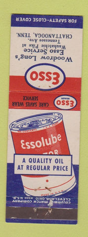 Matchbook Cover - Esso oil gas Woodrow Long's Chattanooga TN