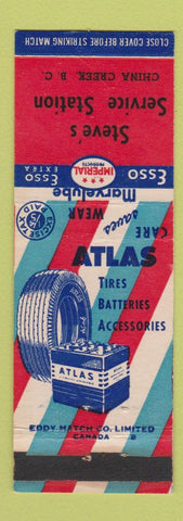 Matchbook Cover - Esso oil gas Steve's China Creek BC