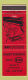 Matchbook Cover - Esso oil gas Robert Bergeron St Nicholas QC?