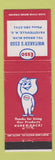 Matchbook Cover - Esso oil gas Whitaker's Fayetteville NC
