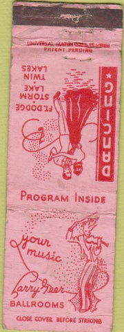Matchbook Cover - Green Ballroom Ft Dodge Storm Lake IA POOR