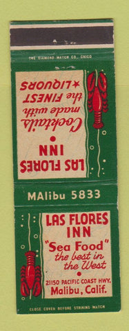 Matchbook Cover - Las Flores Inn Malibu CA