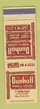 Matchbook Cover - Dunhall Wines Liquors New York City
