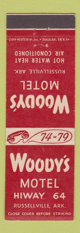 Matchbook Cover - Woody's Motel Russellville AR