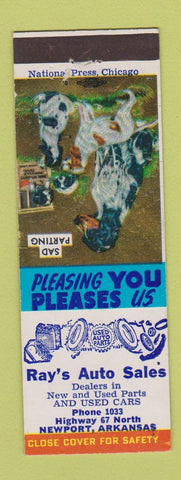 Matchbook Cover - Ray's Auto Sales Newport AR