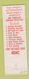 Matchbook Cover - First National Bank Conway AR
