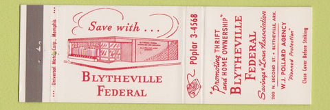 Matchbook Cover - Blytheville Federal Savings and Loan AR