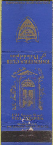 Matchbook Cover - Engineer's Club Philadelphia PA