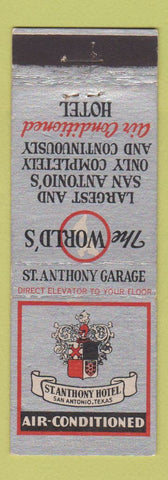 Matchbook Cover - St Anthony Hotel San Antonio TX