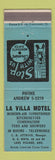 Matchbook Cover - La Villa Motel Lake Village AR