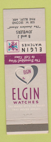 Matchbook Cover - Elgin Watches B and J Jewelers Pine Bluff AR