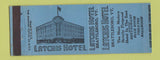 Matchbook Cover - Latchis Hotel Brattleboro VT