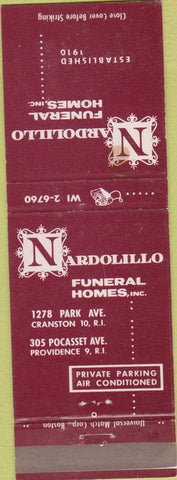Matchbook Cover - Nardolillo Funeral Home Providence Cranson RI WEAR