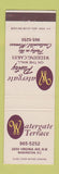 Matchbook Cover - Watergate Terrace Pastry Cakes Washington DC