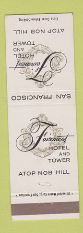 Matchbook Cover - Fairmont Hotel San Francisco CA