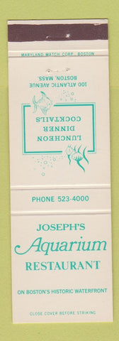 Matchbook Cover - Joseph's Aquarium Restaurant Boston MA