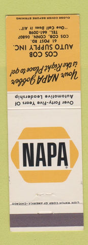 Matchbook Cover - NAPA Auto Parts Cos Cob CT