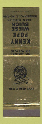 Matchbook Cover - Kenny Pope Wiese Buick Indianapolis IN