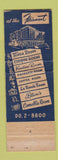 Matchbook Cover - Fairmont Hotel San Francisco CA