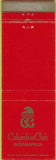 Matchbook Cover - Columbia Club Indianapolis IN