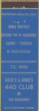 Matchbook Cover - 440 Club restaurant NO TOWN