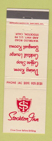 Matchbook Cover - Stockton Inn Stockton CA