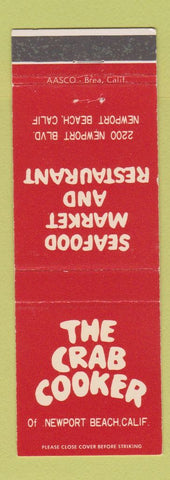 Matchbook Cover - The Crab Cooker Newport Beach CA