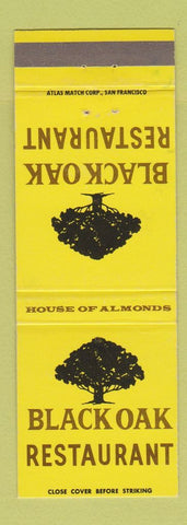 Matchbook Cover - Black Oak Restaurant Paso Robles Vacaville CA